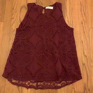 Maroon formal tank top